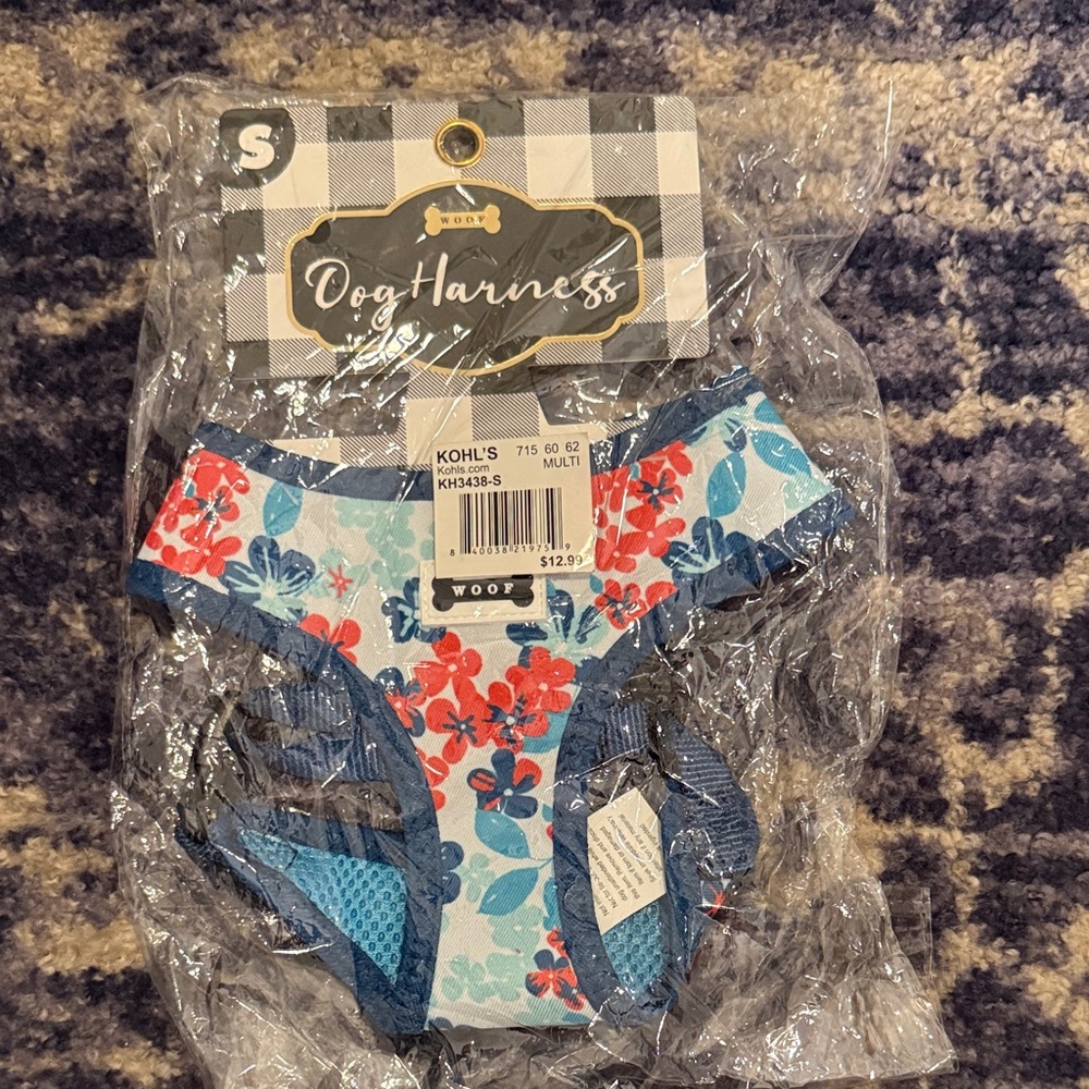 Kohl's Floral Dog Harness - Blue and Red